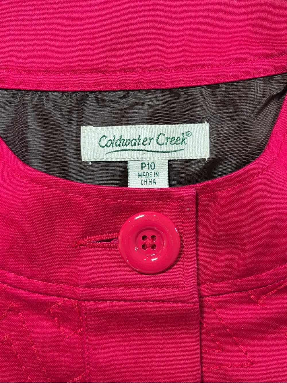 Coldwater Creek Raspberry Button-Front Blazer Jacket (10P) - Picture 3 of 7